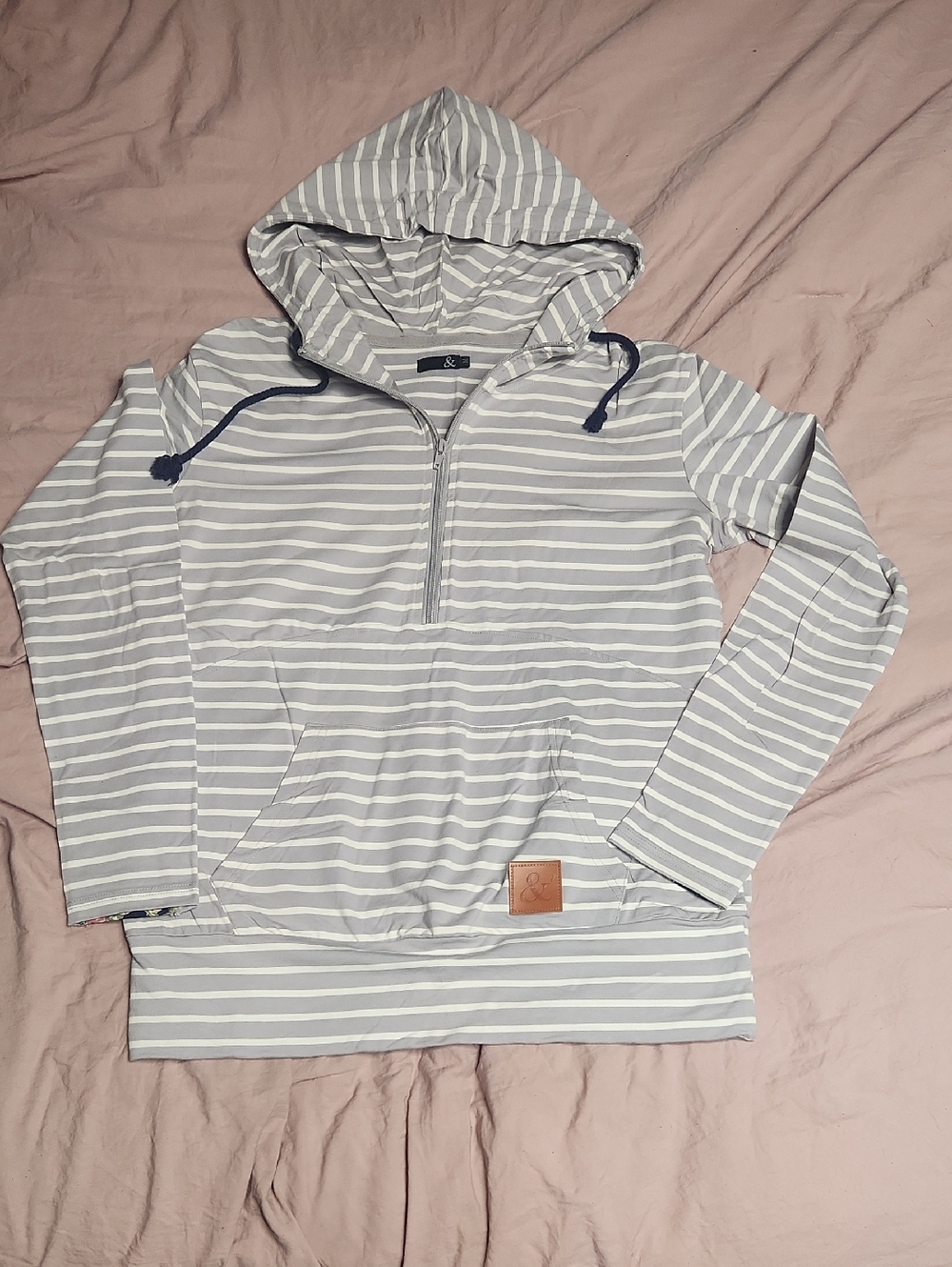 & Ampersand Half Zip Hoodie